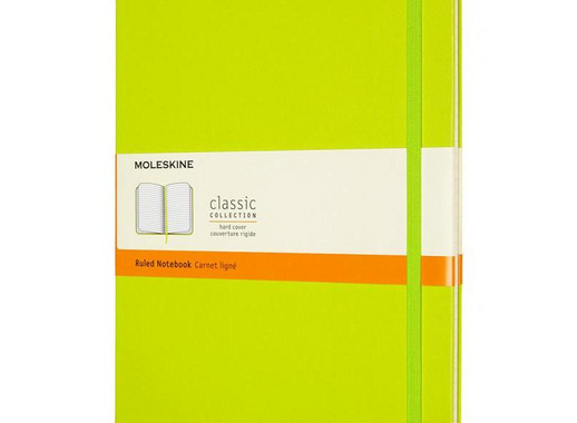 Блокнот Moleskine Classic Xlarge A5+ 96 листов в линейку салатовый на сшивке (190x250 мм)